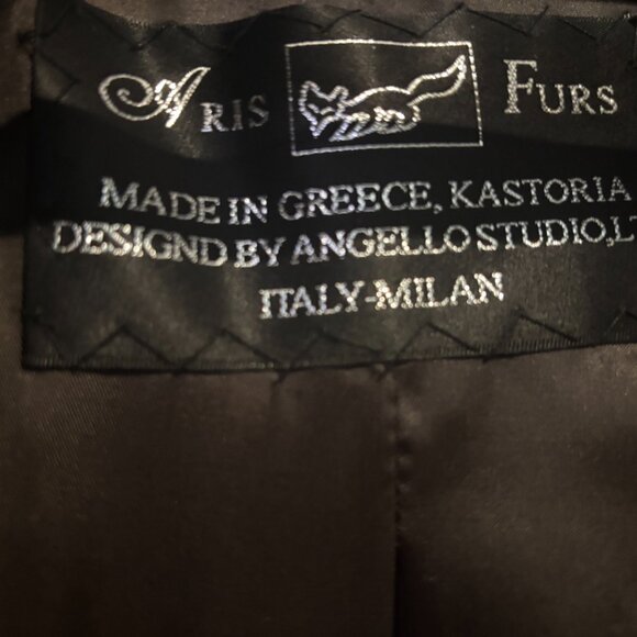 Genuine Dark Brown Mink Fur Coat — Made in Greece, Preowned, Excellent M/L - Picture 5 of 5